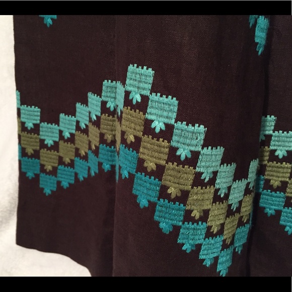 Ann Taylor LOFT Embroidered Linen Skirt - Picture 3 of 7